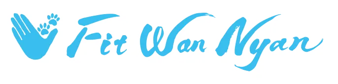 青色の手と肉球のロゴが特徴的な『For Wan Nyan』のブランドロゴ。
